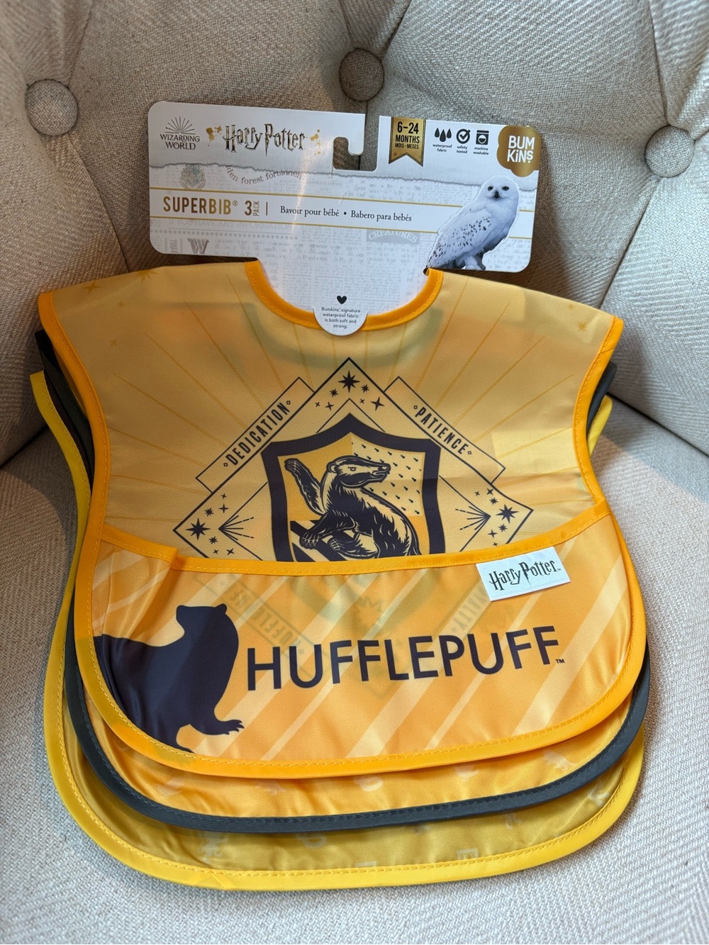 Bumkins Harry Potter Hufflepuff SuperBib 3-Pack – New